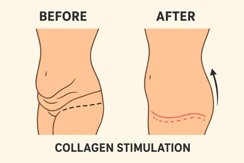 Before and after results for sagging skin after weight loss injections Huddersfield
