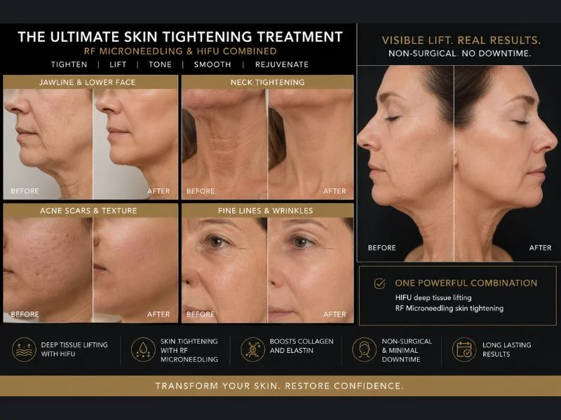 Results of combined treatment for the ultimate skin tightening treatment Huddersfield